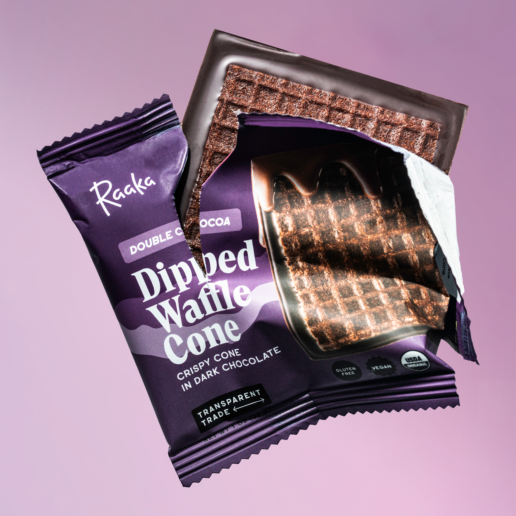 Double Cocoa Dipped Waffle Cone - Umber Pantry Cone Selection