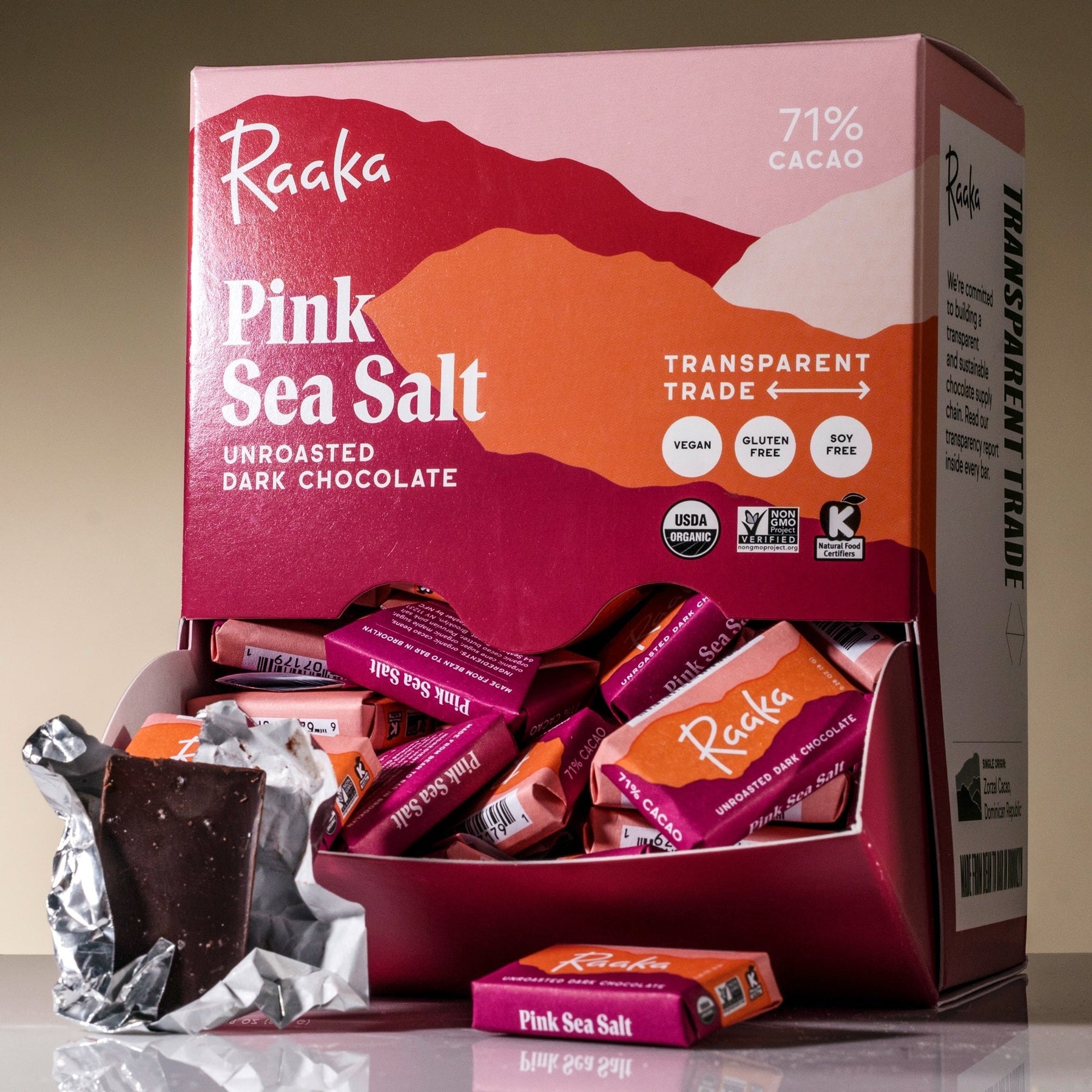 Pink Sea Salt Minis Box of 100 - Umber Table Minis Selection